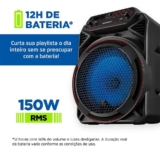 Caixa De Som Mondial Cm-150 Amplificada Connect Party Plus Cor Preto 110V/220V