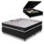 Cama Box Baú Casal Colchão Molas Ensacadas com Pillow Top Espuma Viscoelástico Seducción Marrom / Branco 138x188x70cm