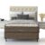 Cama Box Casal Probel Óregon com Euro Pillow e Molas Prolastic 62x138x188 cm – Bege/Marrom
