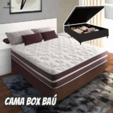 Cama Box Com Baú Casal + Colchão De Molas – Comfort Prime – Classic Superlastic 138cm