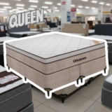 Cama Box Queen (Box + Colchão) Ortobom – de Mola 61cm de Altura New Ortotech