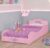 Cama Infantil Móveis Estrela Doll com Grade de Proteção – Rosa Acetinado