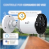 Câmera Inteligente Externa Wi-Fi Full Color, Áudio Bidirecional, Full HD, Compatível com Alexa – SHCF602 ELG