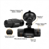 Camera Veicular Intelbras Duo DC 3201 2K 30FPS 1440P – Pt