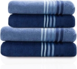 Camesa Jogo de Banho Dynamo Select 4 peças Marinho Com Azul Claro 98% Algodão 2% Poliéster