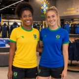 Camiseta Feminina Diadora Seleção Brasil Copa Mundo Campione