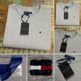 Camiseta Tommy Hilfiger Essential Cotton Icon Cinza Mescla