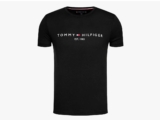 Camiseta Tommy Hilfiger Masculina Logo Tee Preta