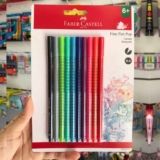 Caneta Ponta Fina, Fine Pen PoP, Faber-Castell,SM/FPP10, cartela com 10 unidades