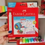 Canetinha Hidrográfica com Carimbo, Faber-Castell, Super Duo, DUO150610, 10 Cores