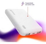 Carregador Portátil Powerbank 5000mah Geonav Branco
