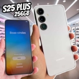 Celular Samsung Galaxy S25+ 5G, 256GB, 12GB RAM, Câmera Tripla de 50+12+10, Tela Grande de 6.7″, Azul