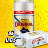 Cerveja Original Antarctica Pack 8 Latas De 269ml