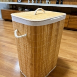Cesto De Roupas De Bambu 70 Litros Yikasa