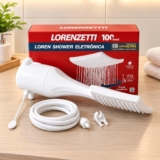 Chuveiro Ducha Lorenzetti Loren Shower Eletrônico Branco 6800w 220V