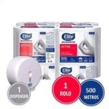 Combo Elite Dispenser e Papel Higiênico Excellence Plus Folha Simples