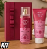 Combo Presente Dia Dos Namorados Cereja Livre: Body Splash 200ml + Loção Corporal 400ml + Caixa De Presente
