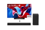Combo Smart TV LG OLED evo AI C4 4K 55 polegadas 2024 + Soundbar LG S40T