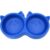 Comedouro Duplo Gato Luxo Azul Pet Injet para Gatos
