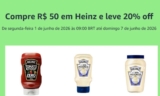 Compre R$ 50 em Heinz e leve 20% OFF – Amazon