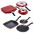 Conjunto 3 peças, Grill, Tapioqueira, Frigideira, Garlic, Vermelho, Brinox