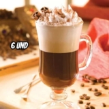 Conjunto 6 Xícaras Taca Alta Capuccino Chocolate Café 125ml
