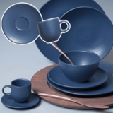 Conjunto C/ 6 Xícaras De Café C/ Pires Coup Stoneware Boreal 97 ml