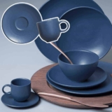 Conjunto C/ 6 Xícaras De Café C/ Pires Coup Stoneware Boreal 97 ml