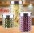 Conjunto com 3 Potes de Vidro transparente Bubble com Tampa Inox, VDR7047-3, Euro Home