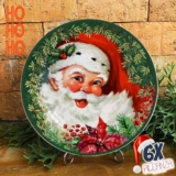 Conjunto com 6 Pratos de Sobremesa Natal Ø21cm