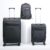 Conjunto de 3 Peças Samsonite Versalite DLX – 2 Malas e 1 Mochila Preta