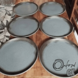 Conjunto De 6 Pratos Sobremesa Flat Pacífico 20cm Verde Oxford