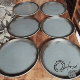 Conjunto De 6 Pratos Sobremesa Flat Pacífico 20cm Verde Oxford