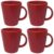 Conjunto de Canecas Porto Brasil Basic em Cerâmica Feldspática Rosé 208 ml – 4 Peças