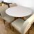 Conjunto de Mesa Sala de Jantar 4 cadeiras Redonda 1,03m Athenas Cedro/Areia