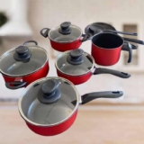 Conjunto De Panela 6 Pçs Teflon Antiaderente Tampas De Vidro – Remaza