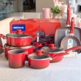 Conjunto De Panelas 7 Peças Smart Plus Vermelha- Brinox Cor Vermelho
