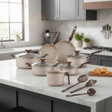 Conjunto De Panelas Antiaderente 10 Peças Coffee Cappuccino