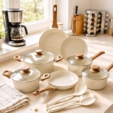 Conjunto De Panelas Com 10 Peças Cook Marmol Mimo Style