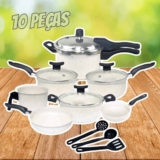 Conjunto De Panelas Com Panela De Pressão Fechamento Externo