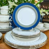 Conjunto de Pratos Sobremesa Acanthus Azul Alleanza
