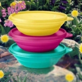 Conjunto de Tigelas de Plástico 3 Peças – Tupperware Pragela Colors