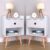 Conjunto Kit 2 Mesas de cabeceira Compacta Retrô Mesinha Canto Quarto Lateral Cama Com Gaveta e Nicho Para Decoração e Organização Cantinho Descanso Decore – Branco – Lojas RPM