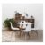 Conjunto Mesa Square Redonda 88cm com 4 Cadeiras Eiffel – Branco