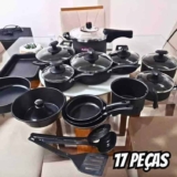 Conjunto Panelas 17 Pc Antiaderente Panela Pressão 4,5l