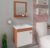 Conjunto Para Banheiro Com 1 Porta E Cuba Iris-Mgm – Amendoa / Branco