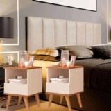 Conjunto Quarto 2 Mesas De Cabeceira Pix e1 cabeceira para cama Queen várias cores – DULLAR MÓVEIS