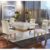 Conjunto Sala de Jantar Mesa 4 Cadeiras Luísa Espresso Móveis Veludo Creme/Off White/Imbuia – Espresso Móveis