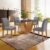 Conjunto Sala De Jantar Mesa Tampo Mdf/vidro E 4 Cadeiras