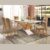 Conjunto Sala de Jantar Mesa Yasmin Tampo MDF Vidro 6 Cadeiras Carol Rufato